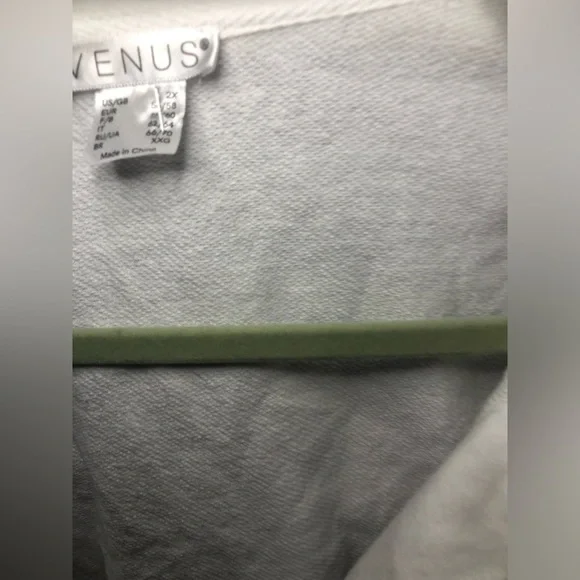 VENUS White Short Sleeve Terry Cloth Romper size 2X NWOT - Picture 10 of 15